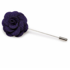 Plum Purple Mini Lapel Flower