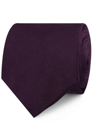 Plum Purple Velvet Necktie Roll