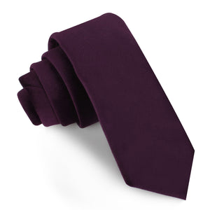 Plum Purple Velvet Skinny Tie