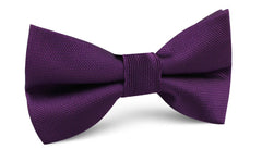 Plum Purple Weave Bow Tie