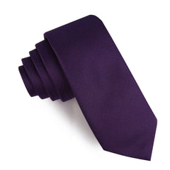 Plum Purple Weave Skinny Tie