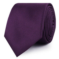 Plum Purple Weave Skinny Ties