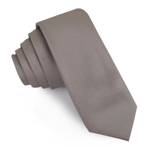 Portobello Beige Weave Skinny Tie