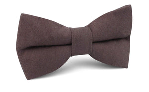 Portobello Grey Brown Linen Bow Tie