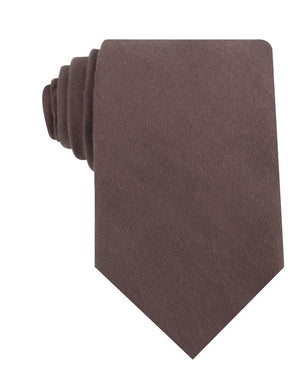 Portobello Grey Brown Linen Necktie