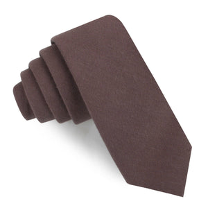 Portobello Grey Brown Linen Skinny Tie
