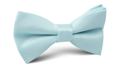 Powder Blue Satin Bow Tie