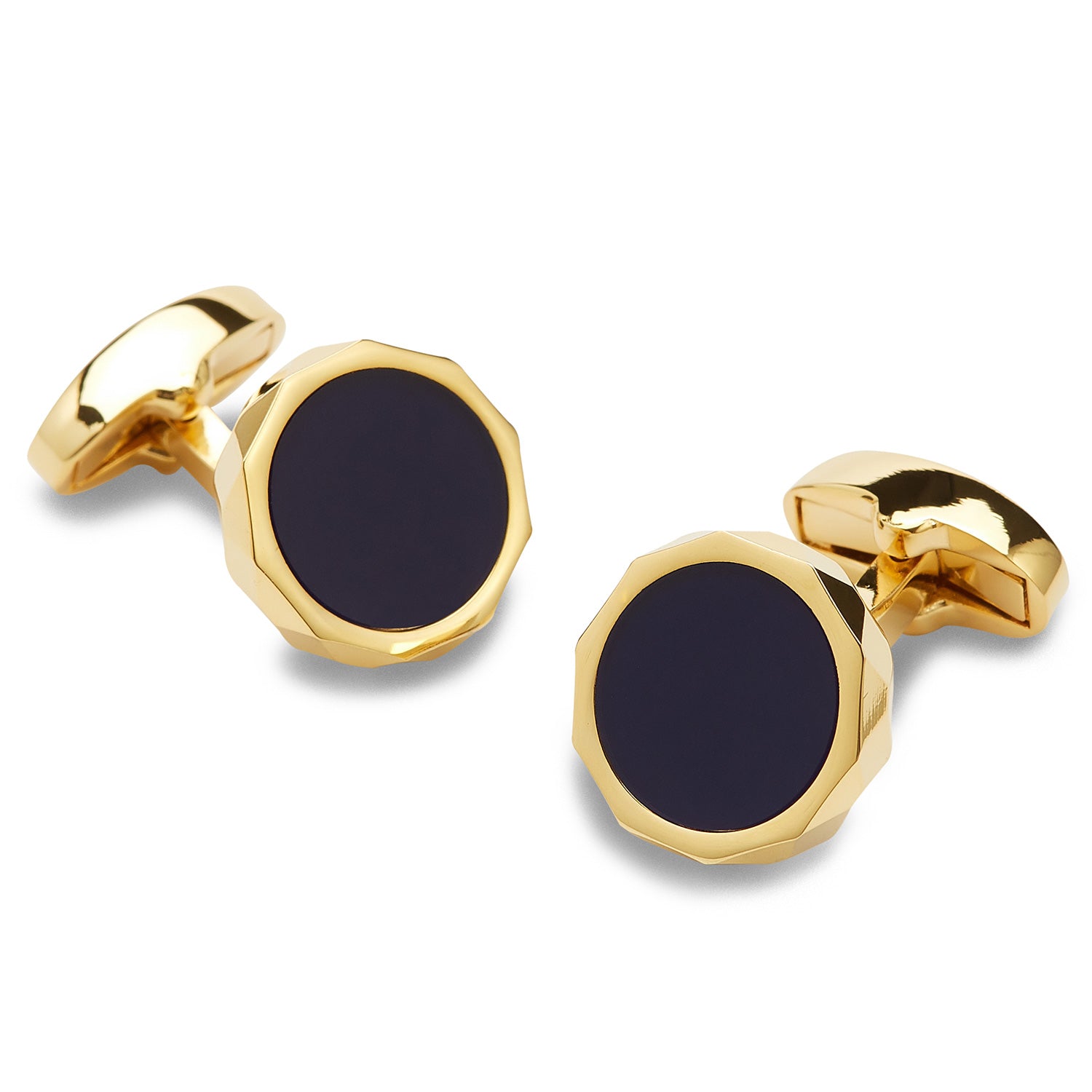 Prince Azure Blue and Gold Cufflinks