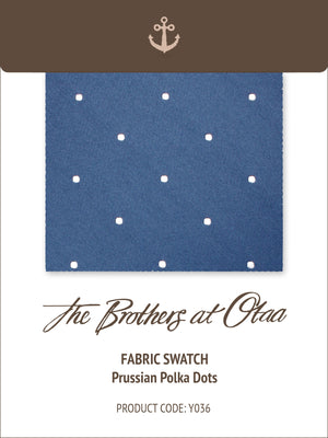 Fabric Swatch (Y036) - Prussian Polka Dots