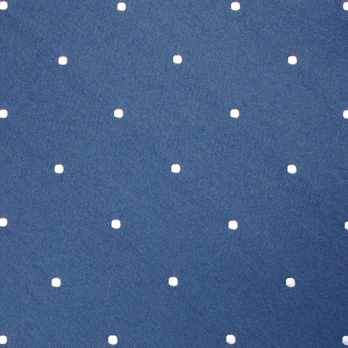 Prussian Polka Dots Pocket Square Fabric