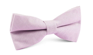 Purple Lilac Lavender Slub Linen Bow Tie