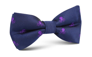Purple Octopus Bow Tie