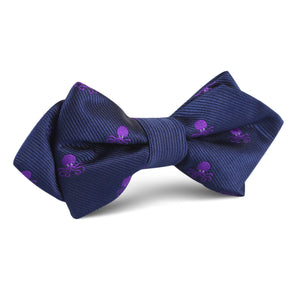 Purple Octopus Diamond Bow Tie