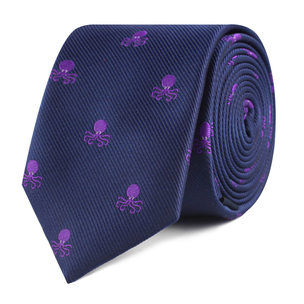 Purple Octopus Slim Tie