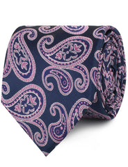 Qajar Dynasty Purple Paisley Neckties