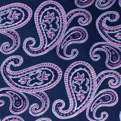 Qajar Dynasty Purple Paisley Pocket Square Fabric