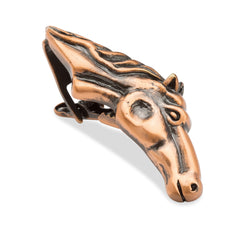 Racehorse Head Antique Copper Tie Bar