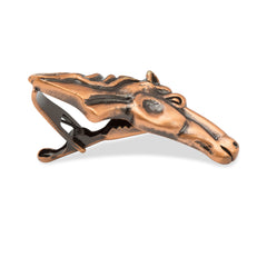 Racehorse Head Antique Copper Tie Bars