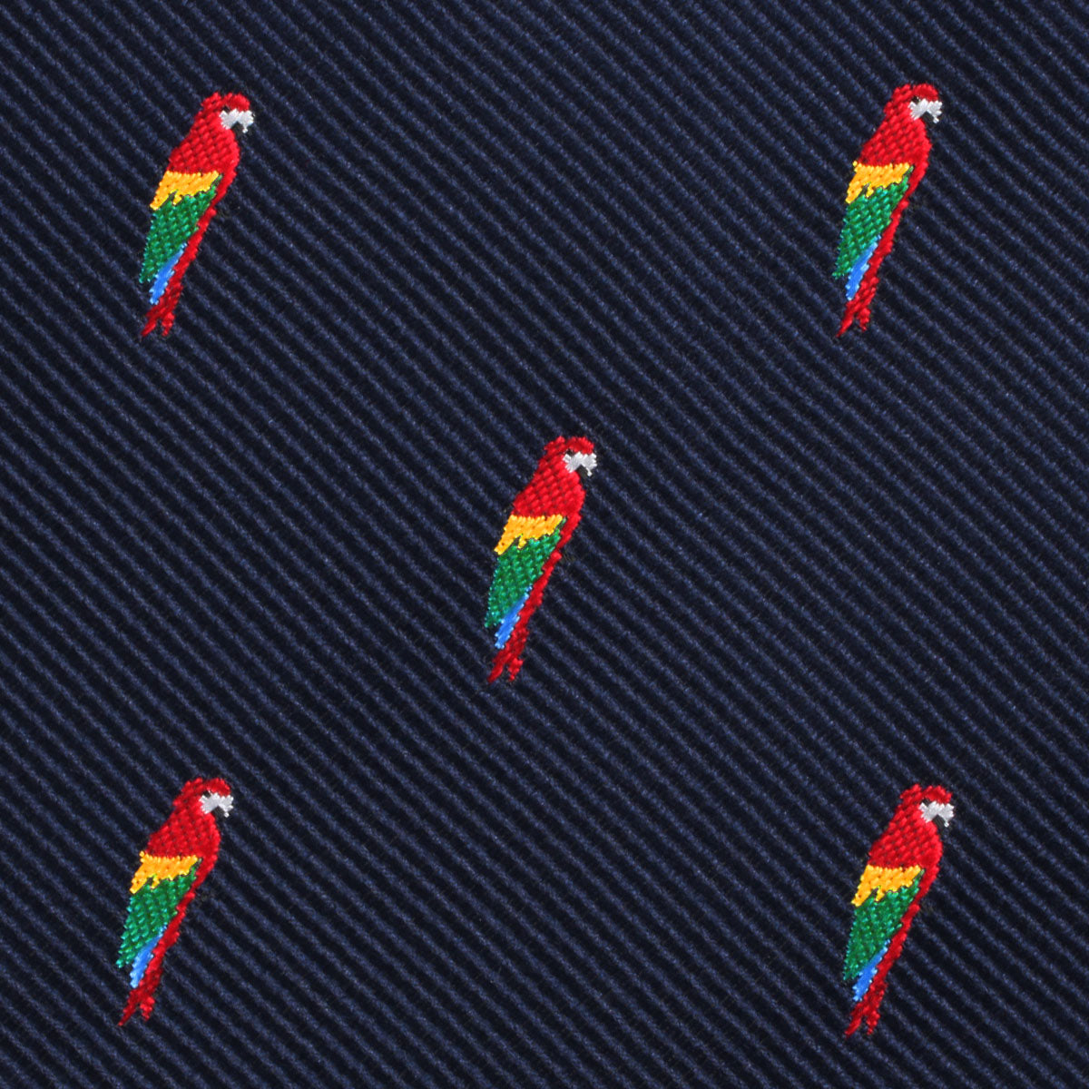 Rainbow Parrot Skinny Tie Fabric