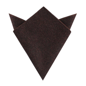 Rambouillet Donegal Brown Wool Pocket Square