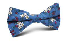 Ravenna Blue Floral Bow Tie