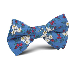Ravenna Blue Floral Kids Bow Tie
