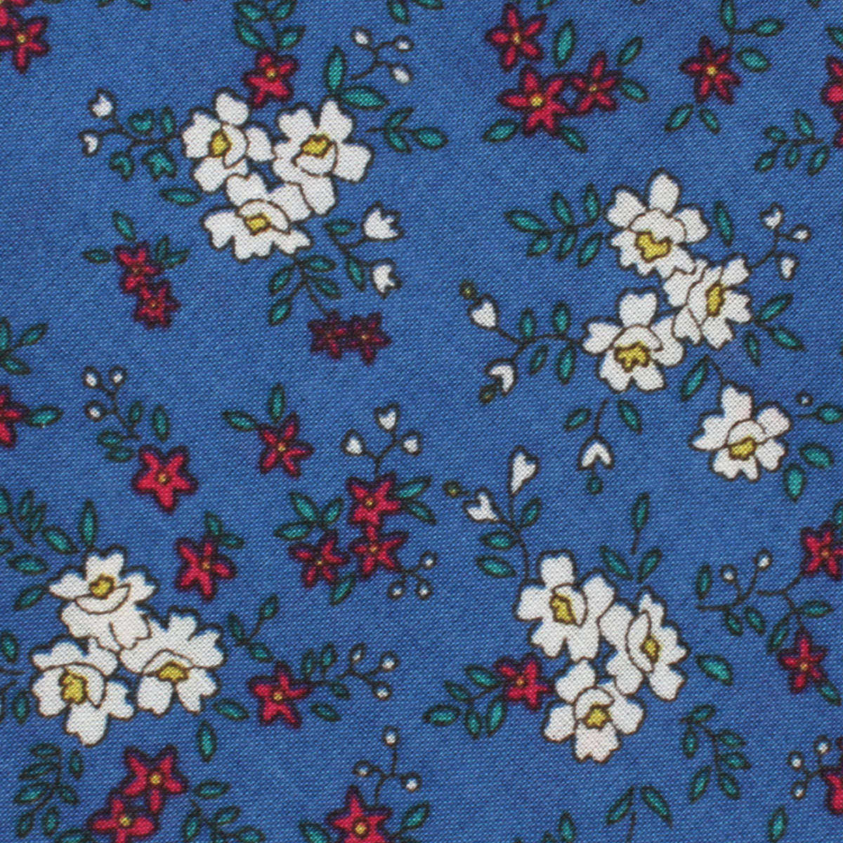 Ravenna Blue Floral Necktie Fabric