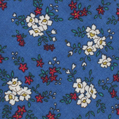 Ravenna Blue Floral Pocket Square Fabric
