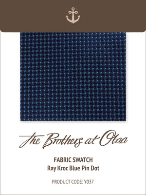 Fabric Swatch (Y037) - Kroc Blue Pin Dot