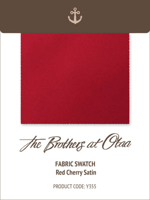Fabric Swatch (Y355) - Red Cherry Satin