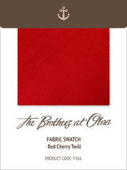 Red Cherry Twill Y356 Fabric Swatch