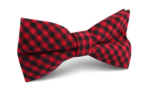 Red Belfast Gingham Bow Tie