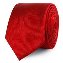 Red Cherry Twill Skinny Ties