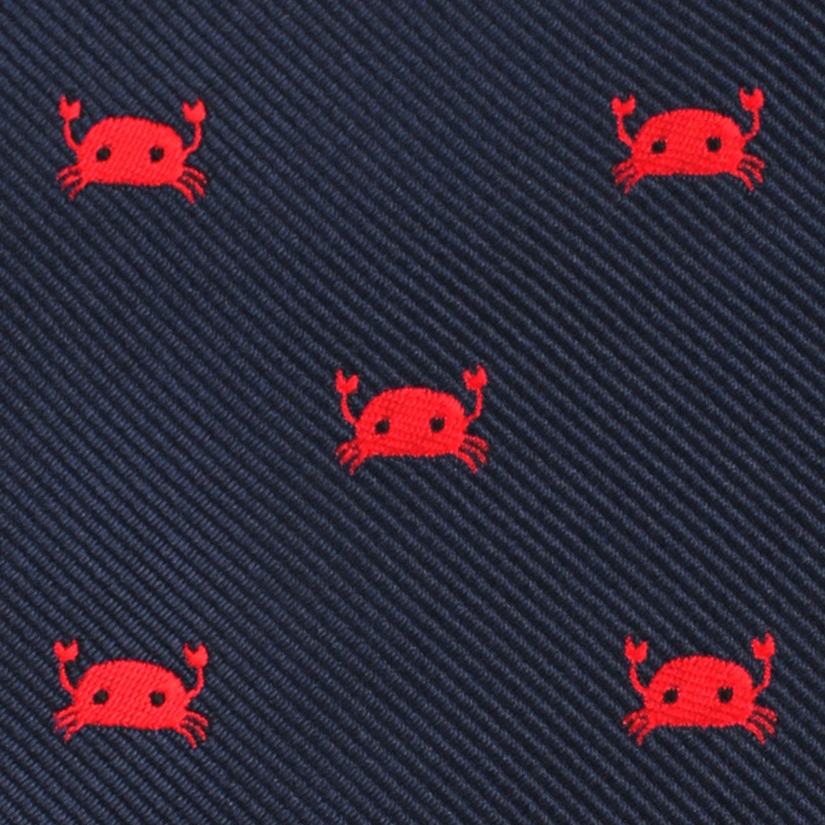 Red Crab Necktie Fabric