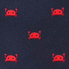 Red Crab Pocket Square Fabric