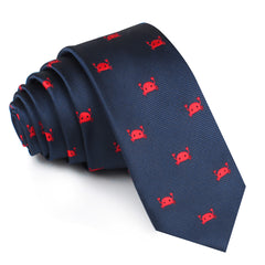 Red Crab Skinny Tie