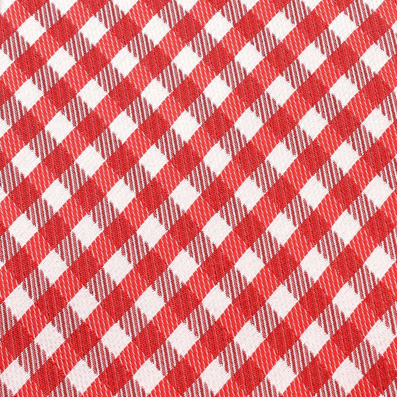 Red Gingham Fabric Pocket Square X453