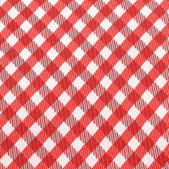 Red Gingham Fabric Pocket Square X453