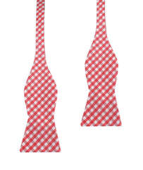 Red Gingham Self Tie Bow Tie