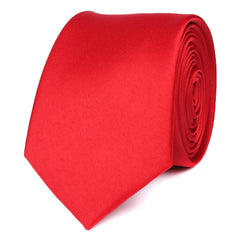 Red Maroon Skinny Tie OTAA roll