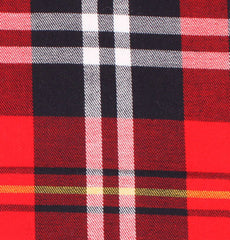 Red Scottish Plaid Cotton Fabric OTAA Bow Ties