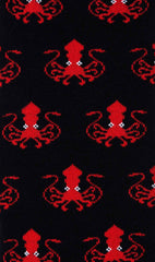 Red Squid Socks Fabric