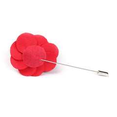 Diablo Red Lapel Flower Pin Back Boutonniere