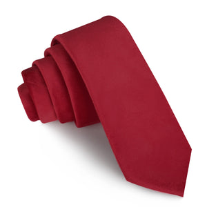 Red Velvet Skinny Tie