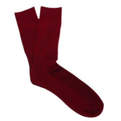 Red Wine Cotton-Blend Stylish Mens OTAA Socks