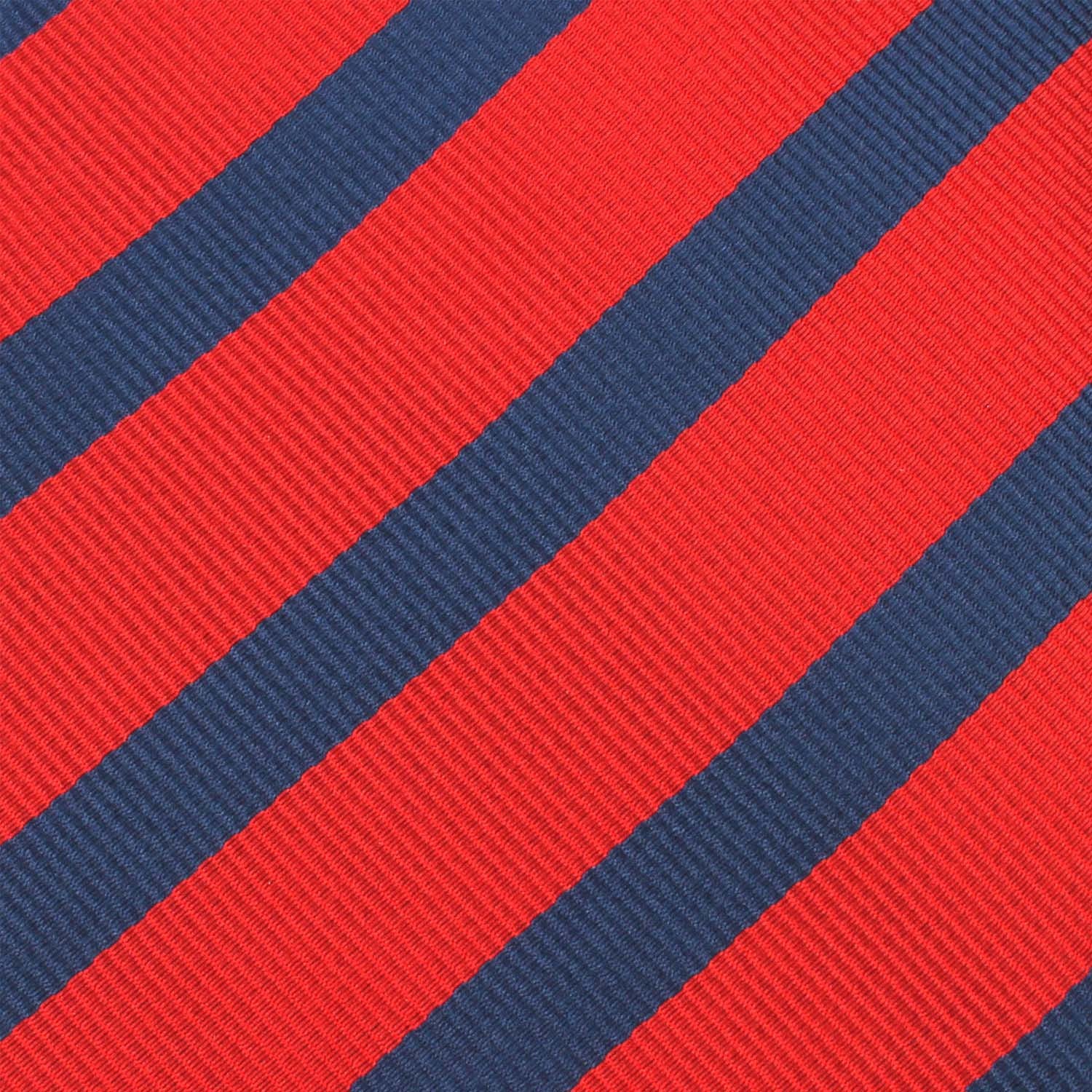 Red and Navy Blue Striped Fabric Self Tie Bow Tie X196