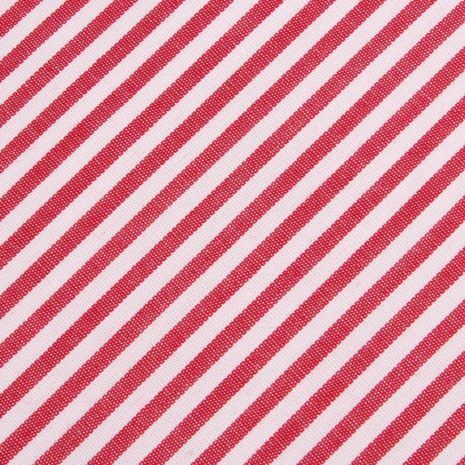 Red and White Chalk Stripe Cotton Fabric Bow Tie C005