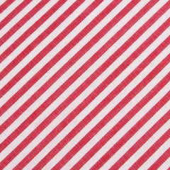 Red and White Chalk Stripe Cotton Skinny Tie Fabric