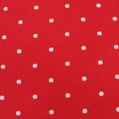Red with White Polka Dots Fabric Skinny Tie X324