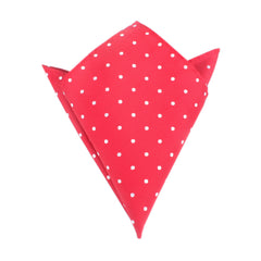 Red with White Polka Dots Pocket Square